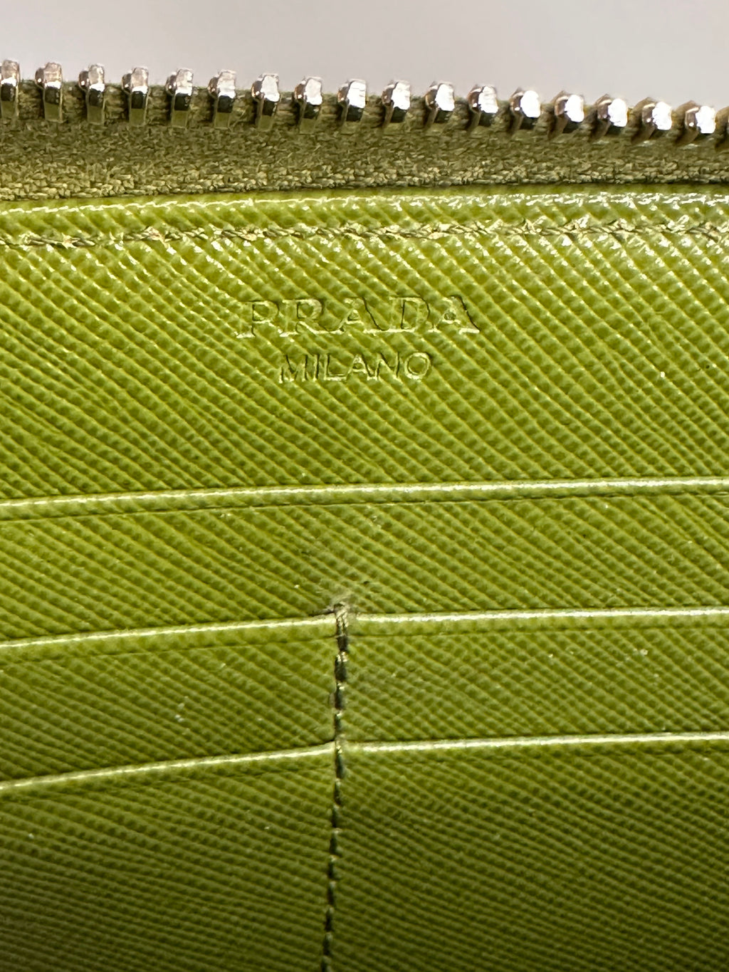 Prada | Green Saffiano Leather Wallet