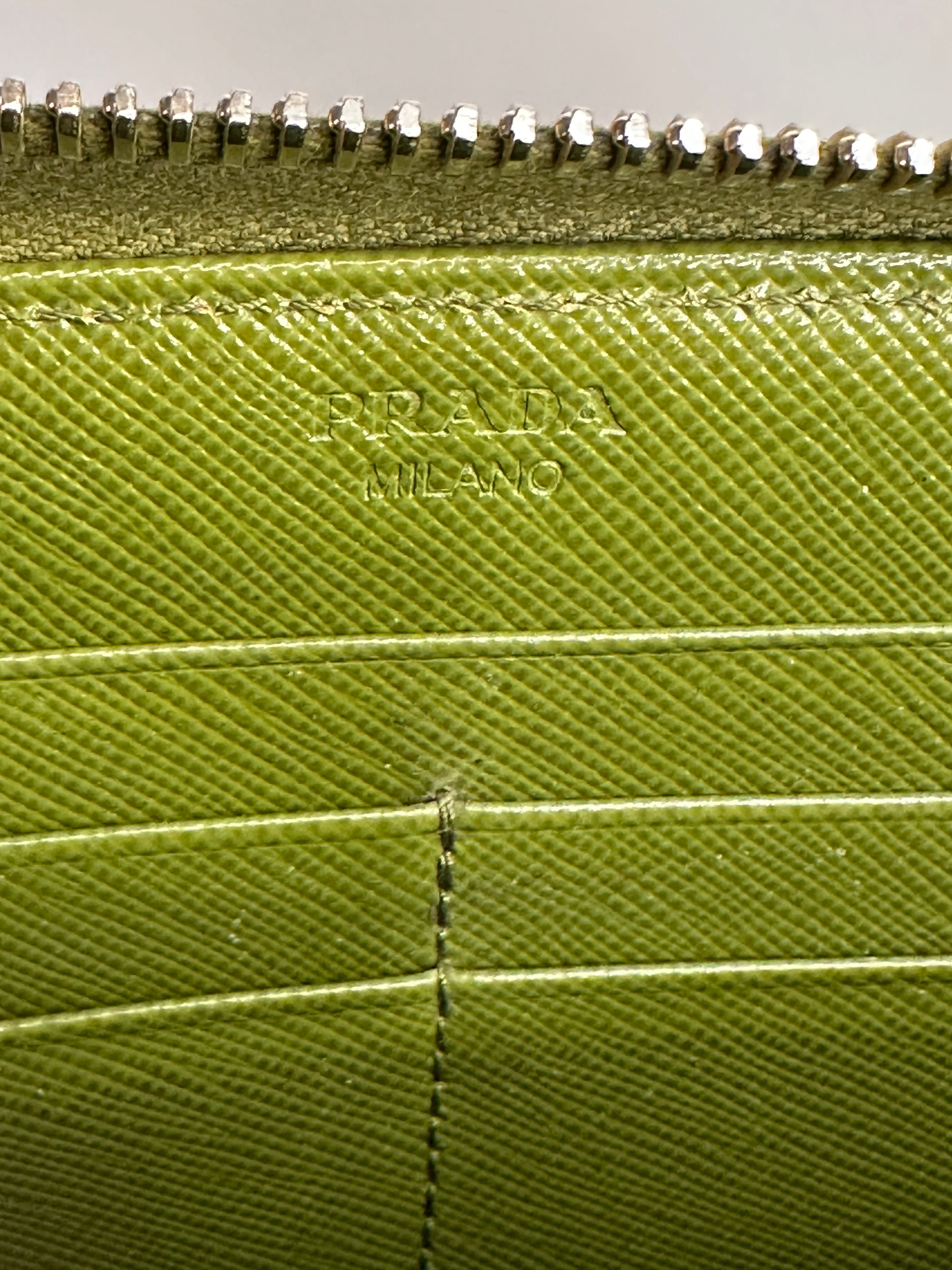 Prada | Green Saffiano Leather Wallet