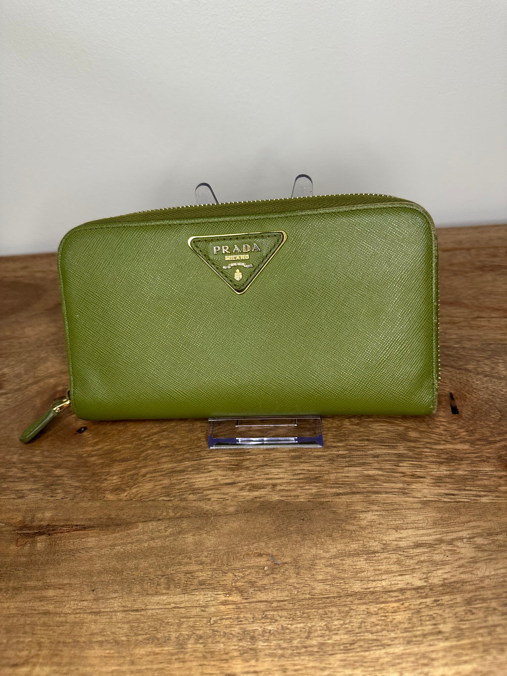 Prada | Green Saffiano Leather Wallet