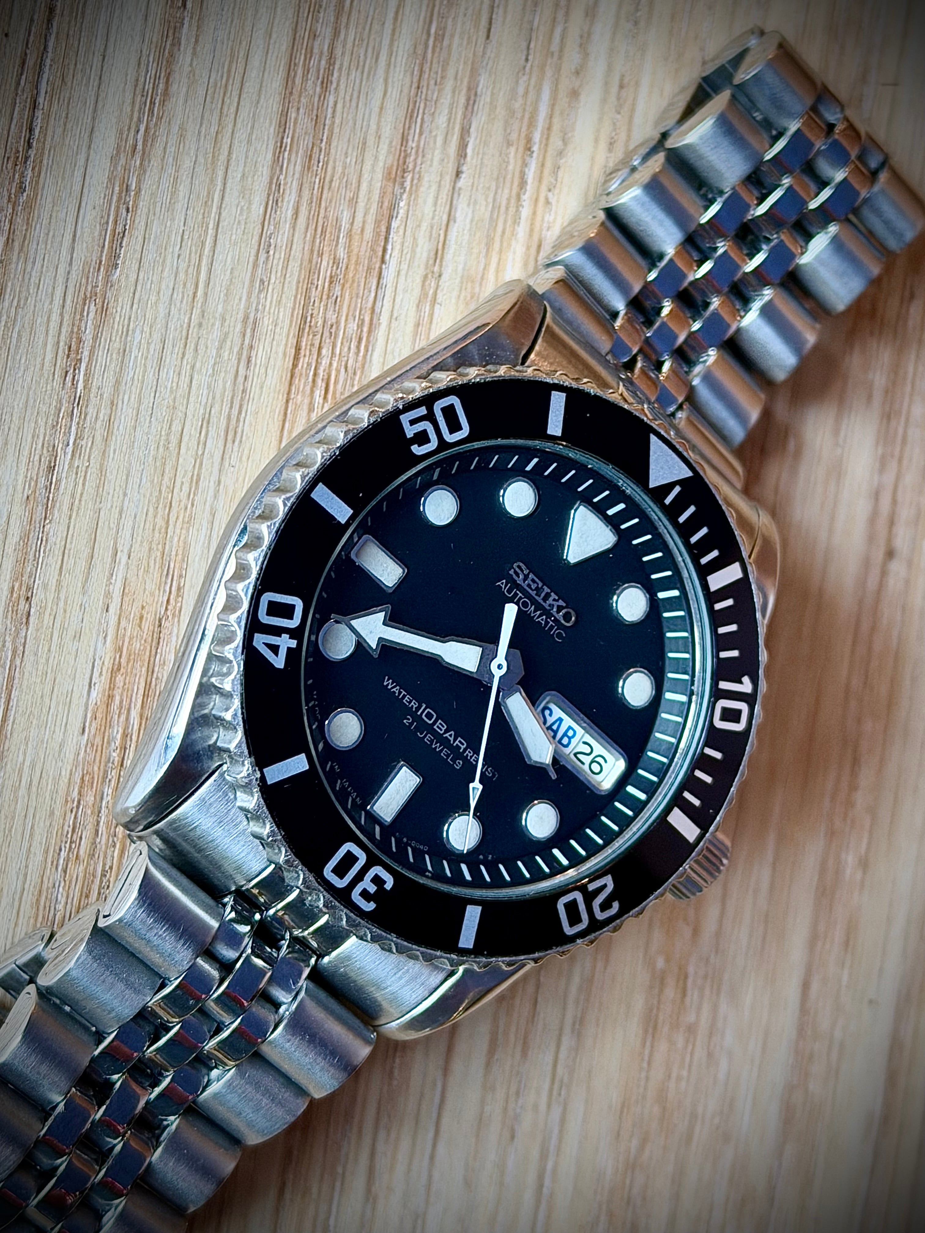 Seiko “Submariner” SKX031J 100m Sports Watch