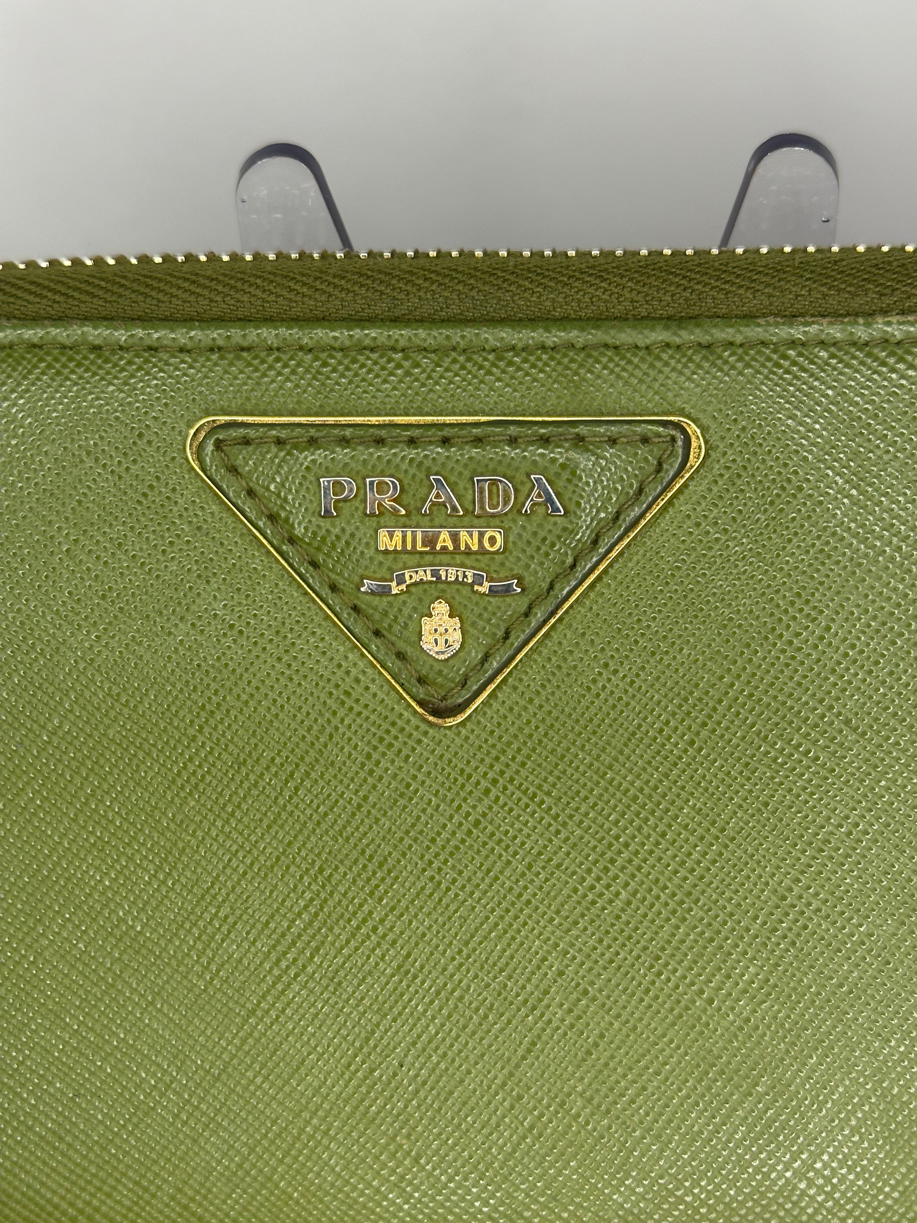 Prada | Green Saffiano Leather Wallet