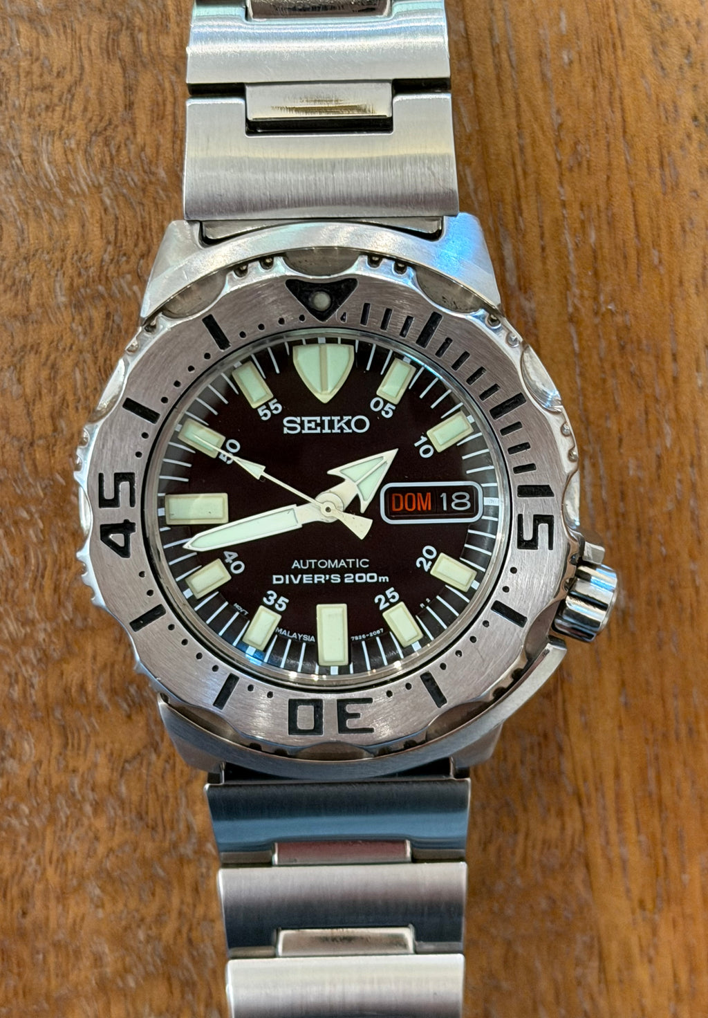 Seiko SKXA43 Rare Malaysia Mov’t model,  6 O’clock Dial Text