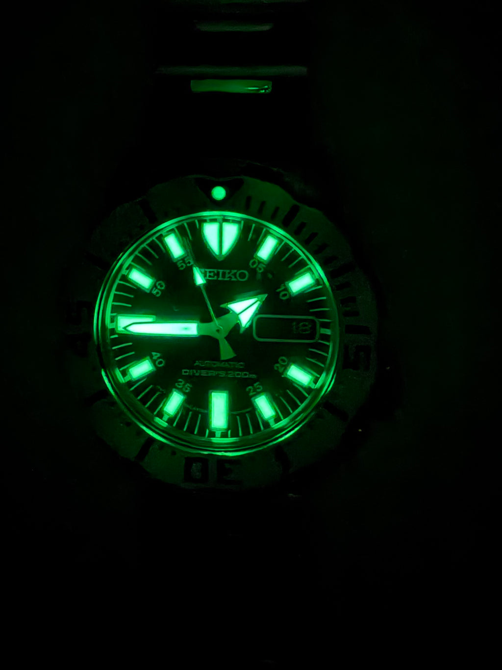 Seiko SKXA43 Rare Malaysia Mov’t model,  6 O’clock Dial Text