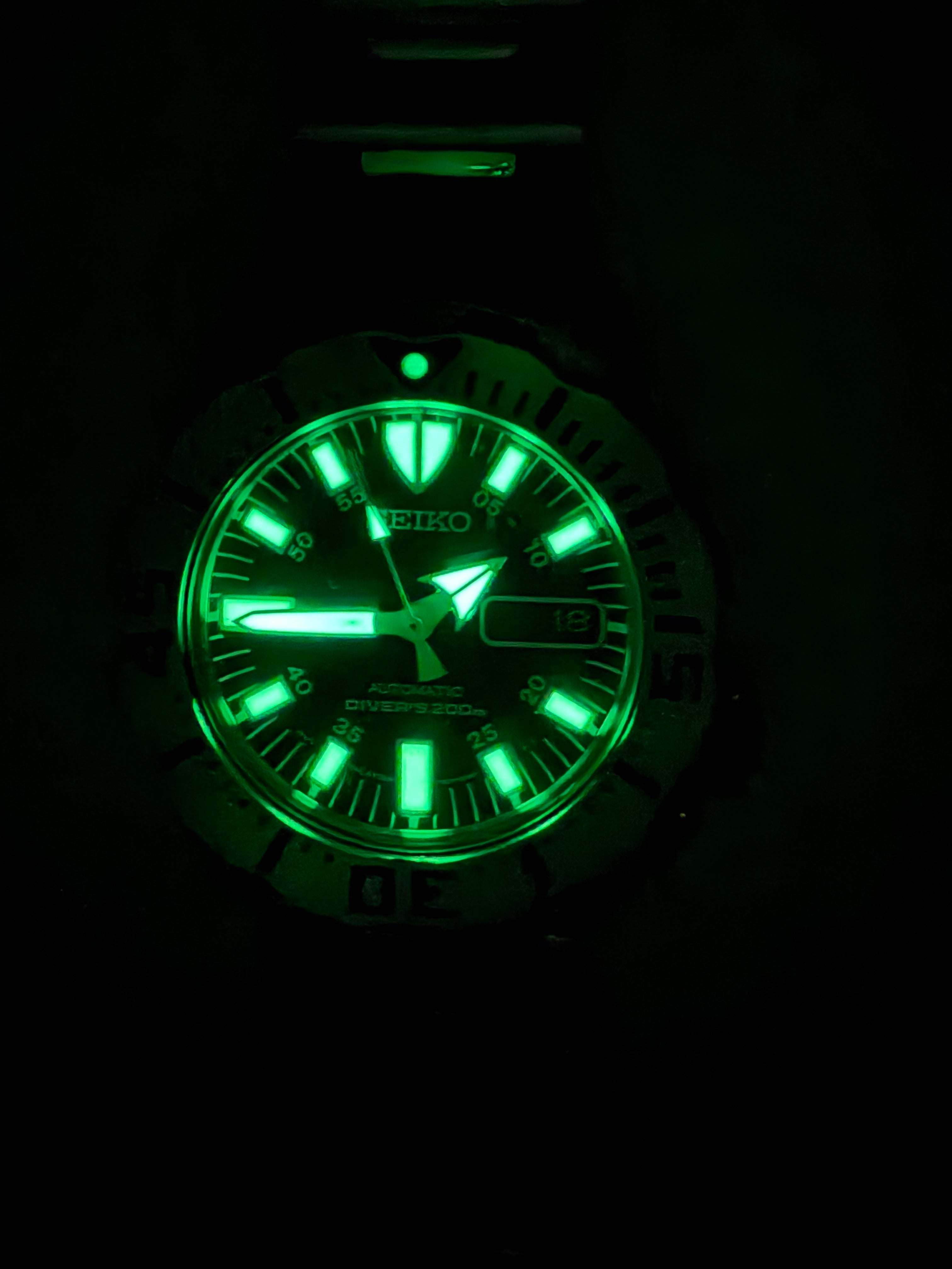 Seiko SKXA43 Rare Malaysia Mov’t model,  6 O’clock Dial Text