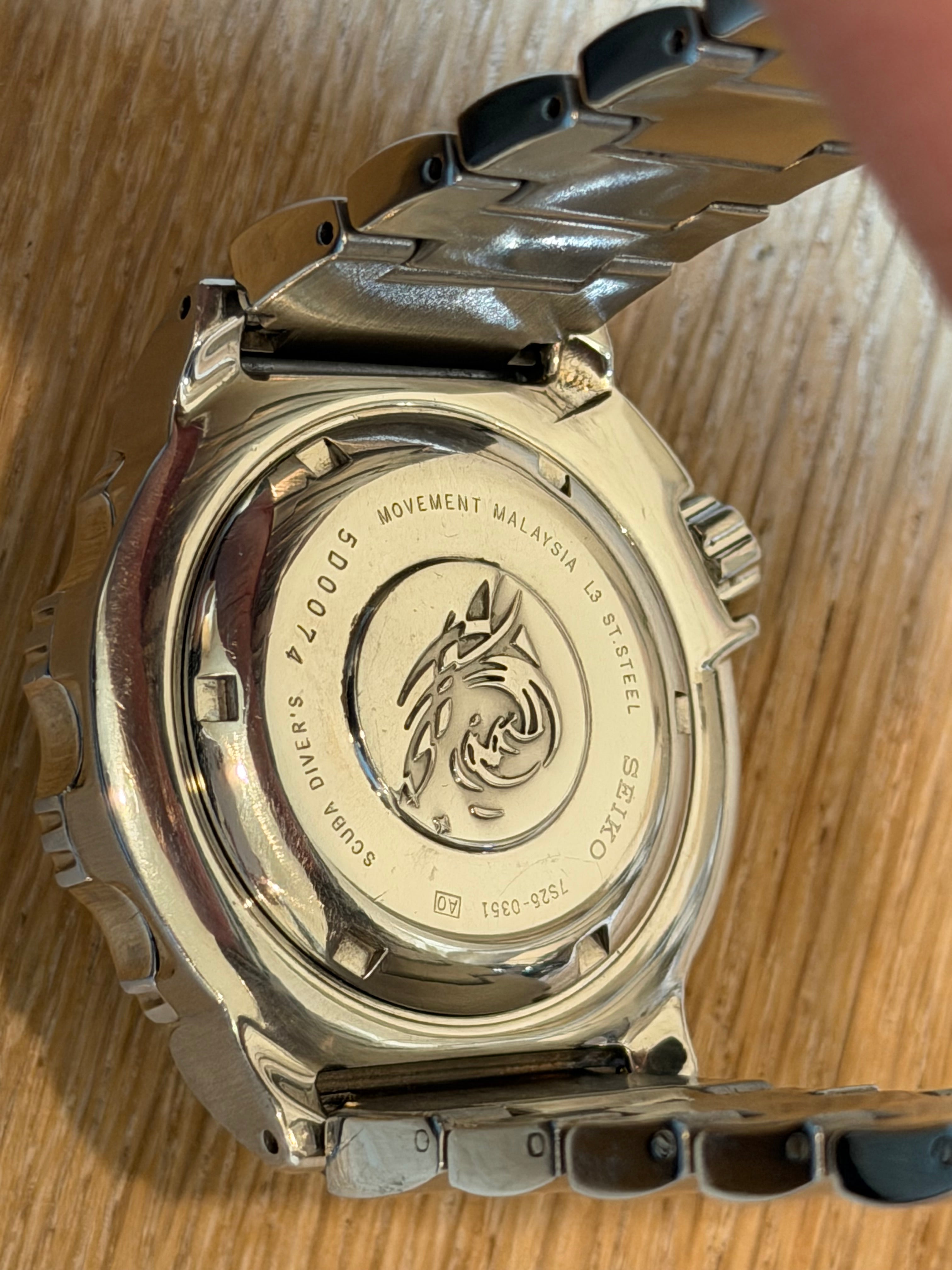 Seiko SKXA43 Rare Malaysia Mov’t model,  6 O’clock Dial Text