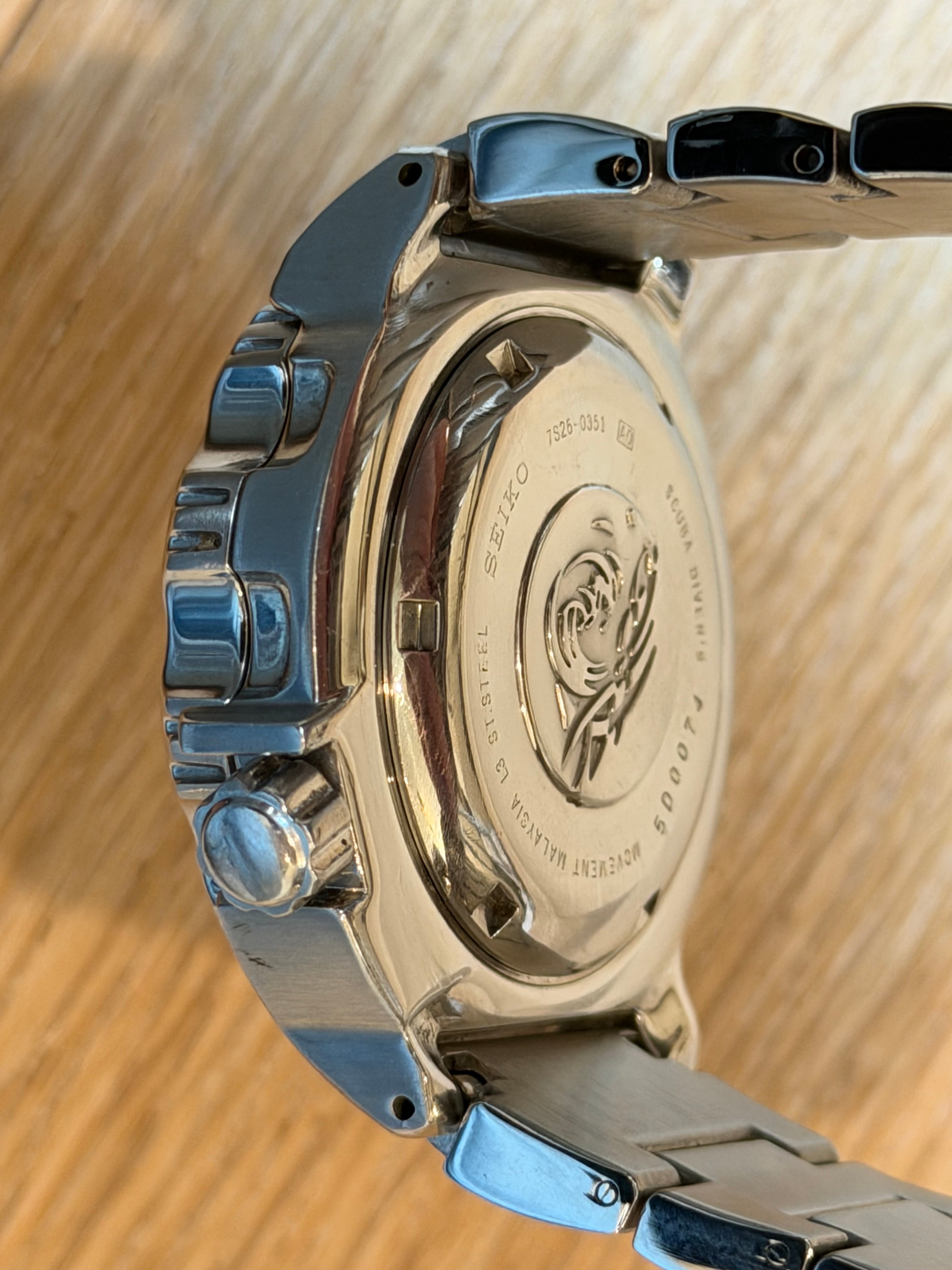 Seiko SKXA43 Rare Malaysia Mov’t model,  6 O’clock Dial Text