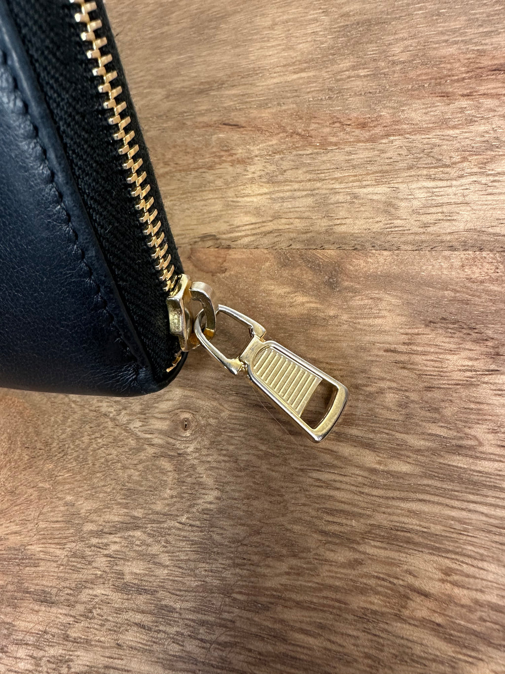 Saint Laurent Black Belle De Jour Zip Around Wallet