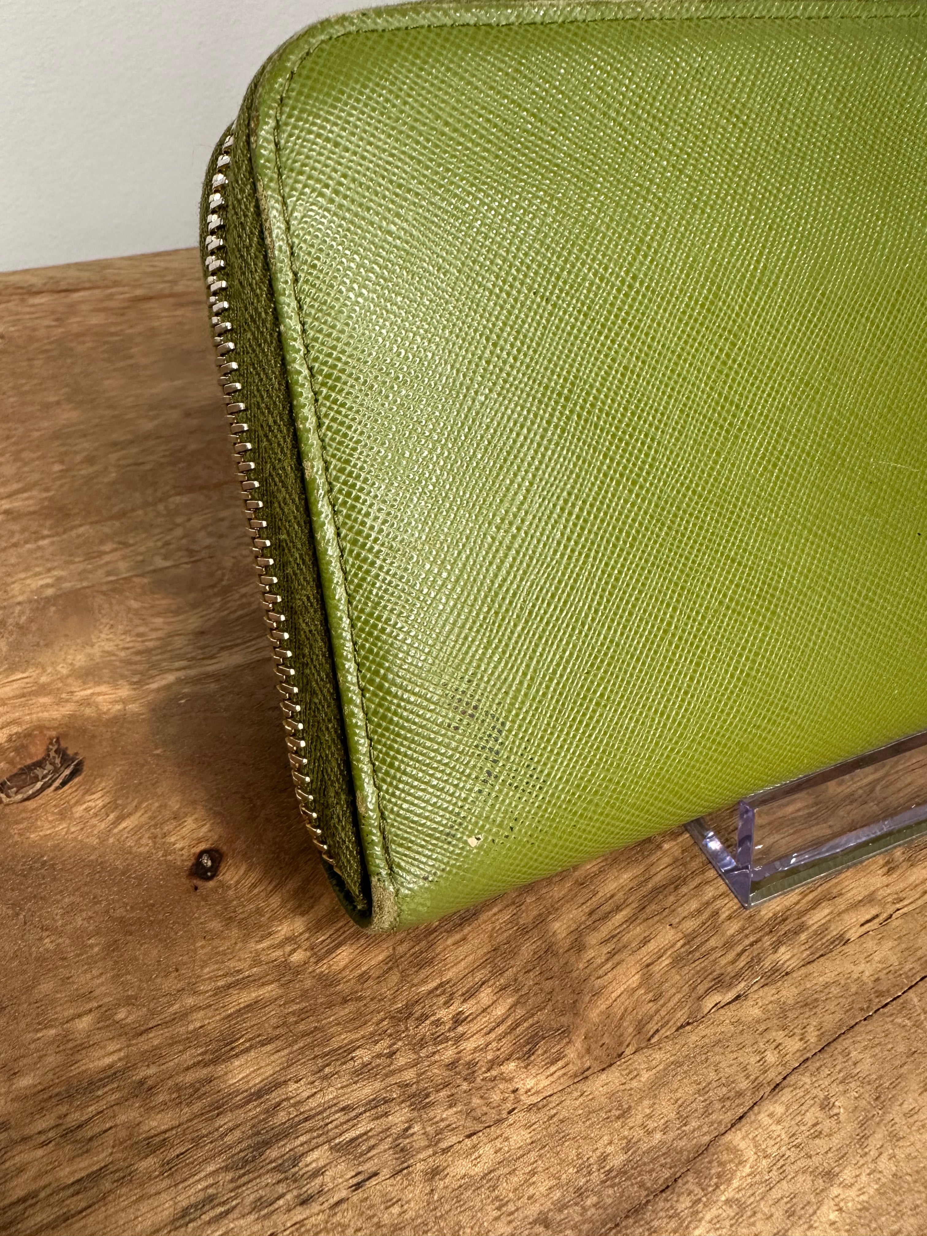 Prada | Green Saffiano Leather Wallet