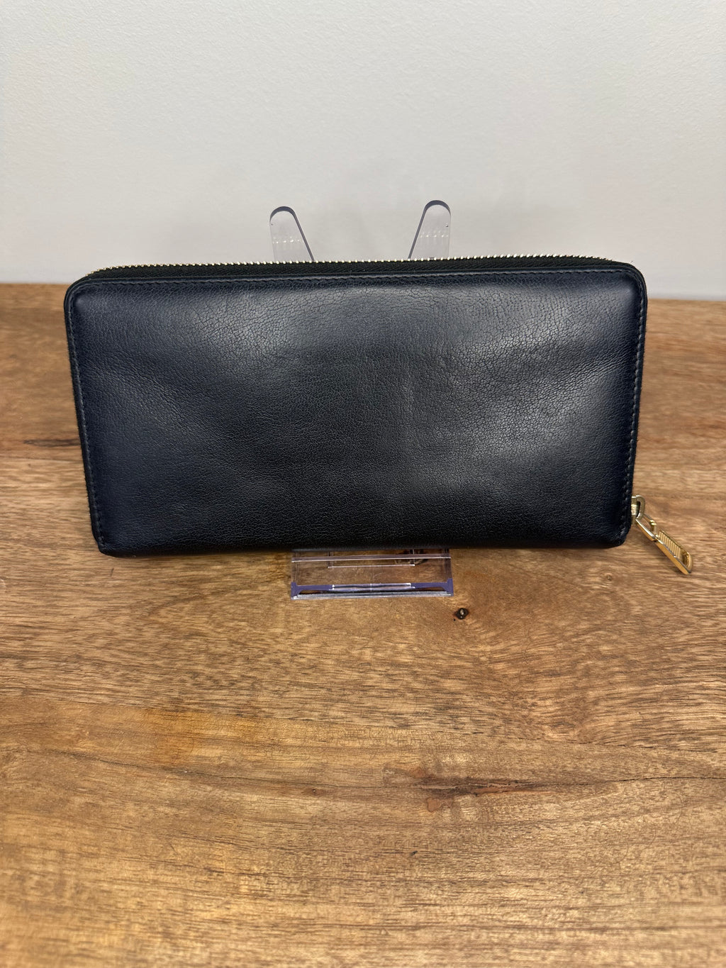 Saint Laurent Black Belle De Jour Zip Around Wallet