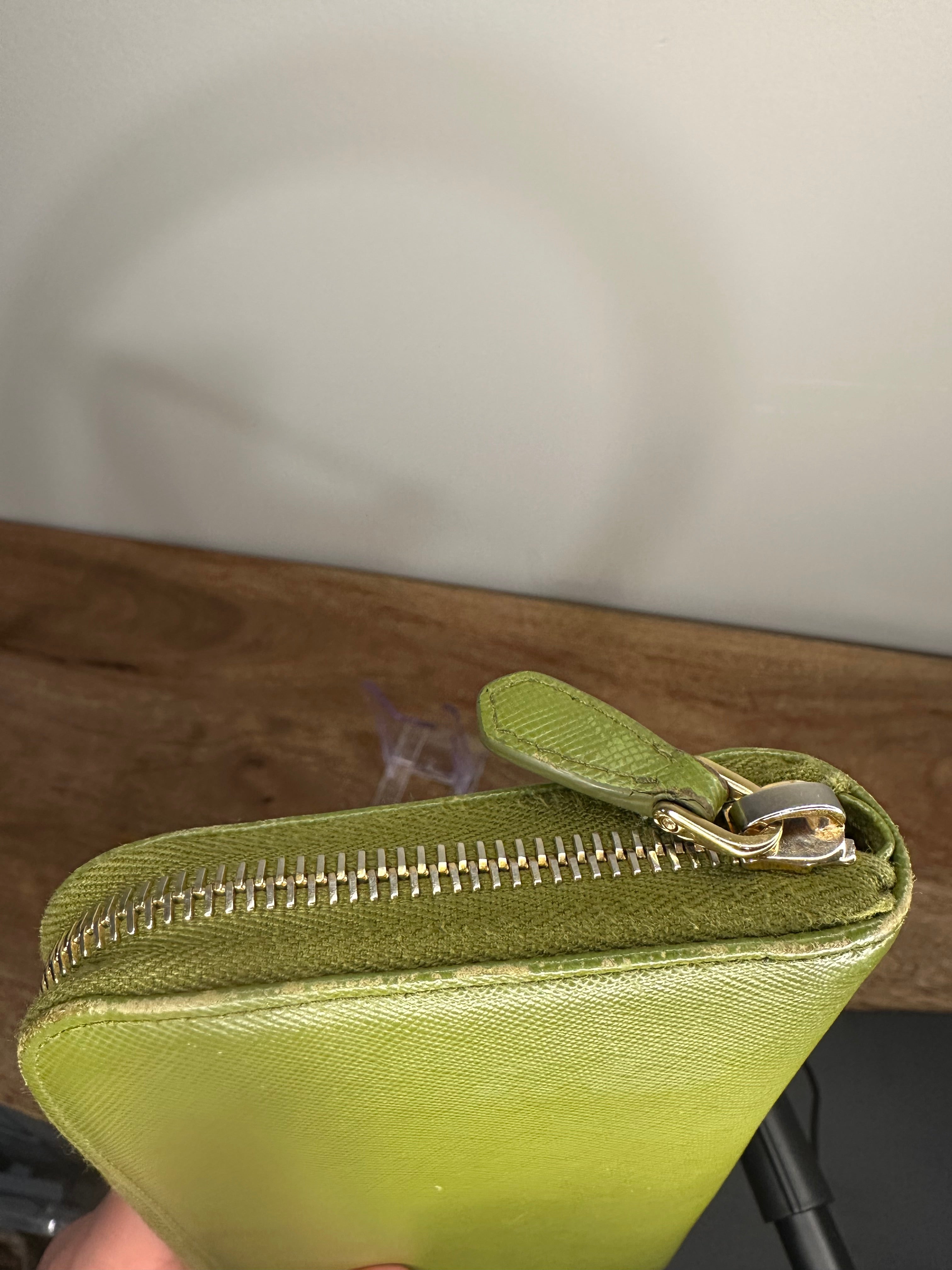 Prada | Green Saffiano Leather Wallet